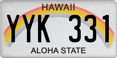 HI license plate YYK331