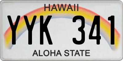 HI license plate YYK341
