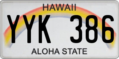 HI license plate YYK386