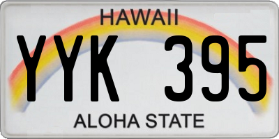 HI license plate YYK395