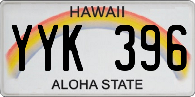 HI license plate YYK396