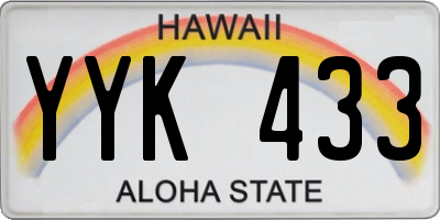 HI license plate YYK433