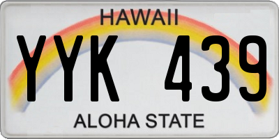 HI license plate YYK439