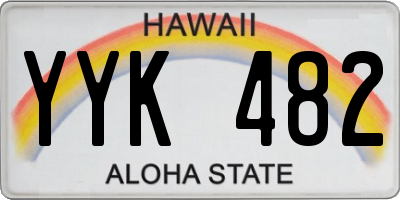 HI license plate YYK482