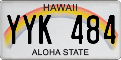 HI license plate YYK484