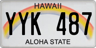 HI license plate YYK487