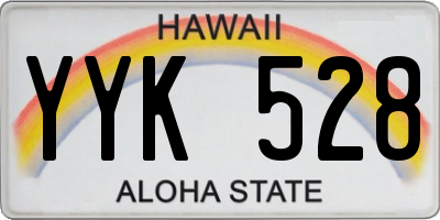 HI license plate YYK528