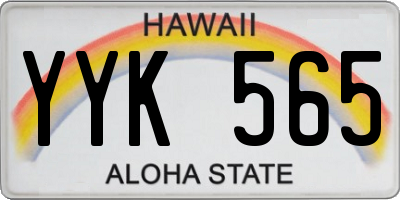 HI license plate YYK565