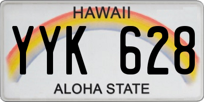HI license plate YYK628
