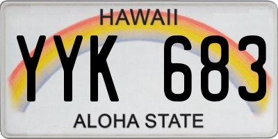 HI license plate YYK683