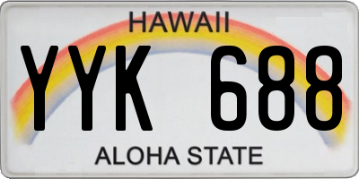 HI license plate YYK688