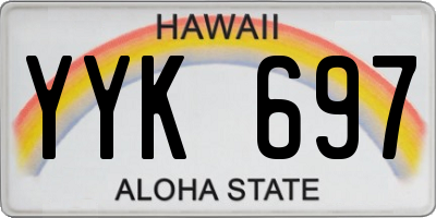 HI license plate YYK697