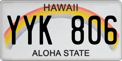 HI license plate YYK806