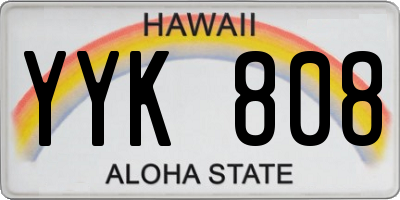 HI license plate YYK808