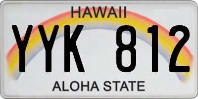 HI license plate YYK812