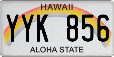 HI license plate YYK856