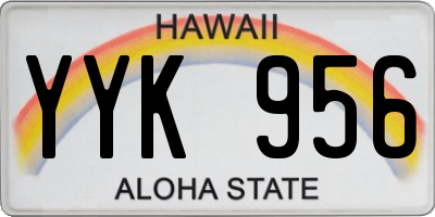 HI license plate YYK956