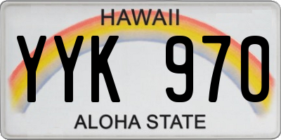 HI license plate YYK970