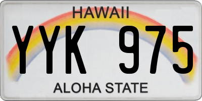 HI license plate YYK975
