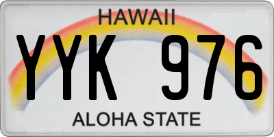 HI license plate YYK976