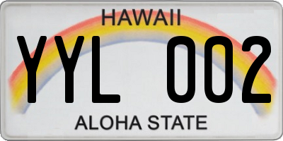 HI license plate YYL002