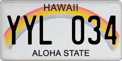 HI license plate YYL034