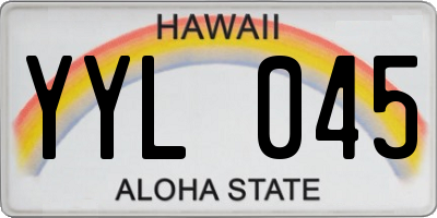 HI license plate YYL045