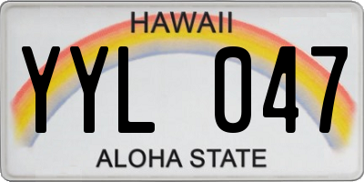 HI license plate YYL047
