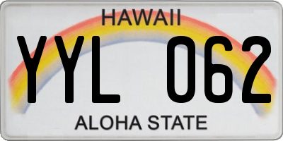 HI license plate YYL062