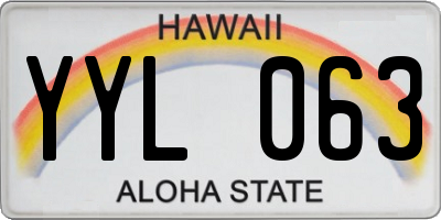 HI license plate YYL063