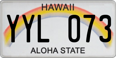 HI license plate YYL073