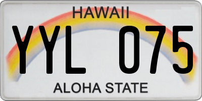 HI license plate YYL075