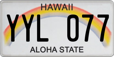 HI license plate YYL077