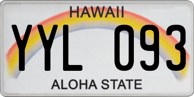 HI license plate YYL093