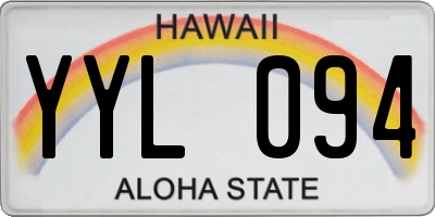 HI license plate YYL094