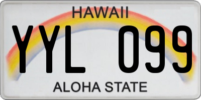 HI license plate YYL099