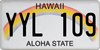 HI license plate YYL109