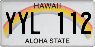 HI license plate YYL112
