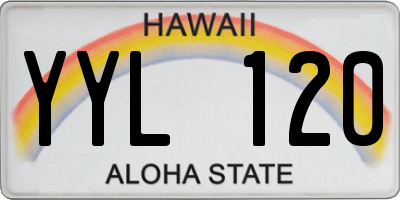 HI license plate YYL120