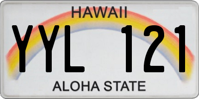 HI license plate YYL121