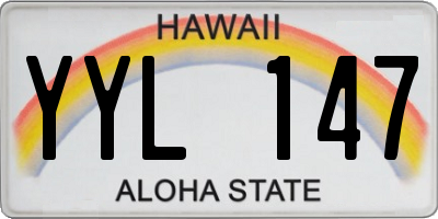 HI license plate YYL147