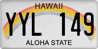 HI license plate YYL149