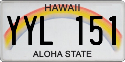 HI license plate YYL151
