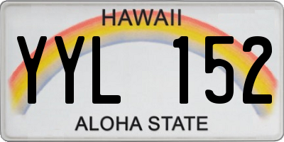 HI license plate YYL152