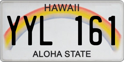 HI license plate YYL161