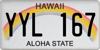 HI license plate YYL167