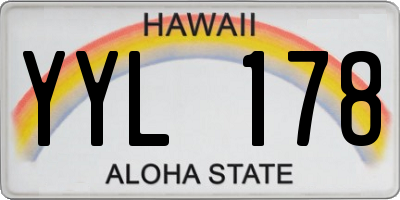 HI license plate YYL178