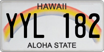 HI license plate YYL182