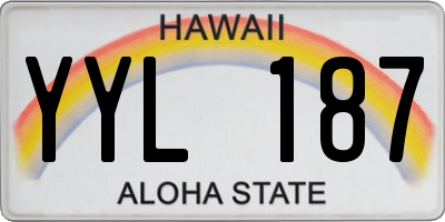HI license plate YYL187