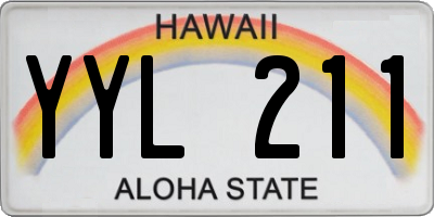 HI license plate YYL211